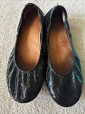 Teaks Black Patent Women’s Ballet Flats Size 10
